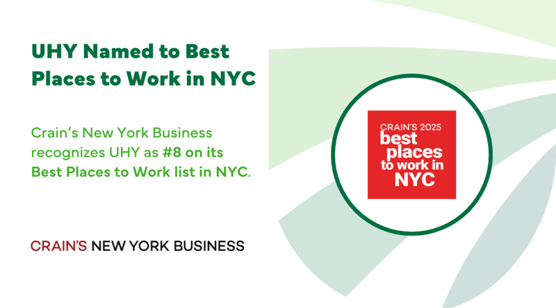 UHY Named One of 2025 Best Places to Work in New York City