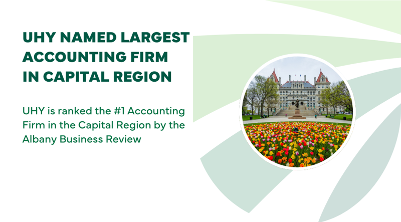 UHY Named Top Accounting Firm in Capital Region by Albany Business Review