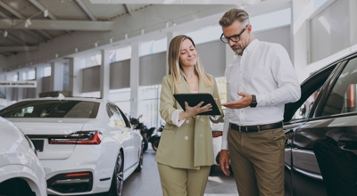 Two professionals in automotive industry planning m&a