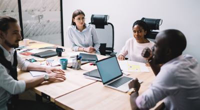 Cybersecurity professionals meeting to discuss the human element