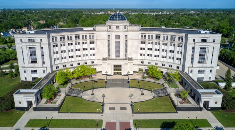 Michigan supreme court building in daylight 